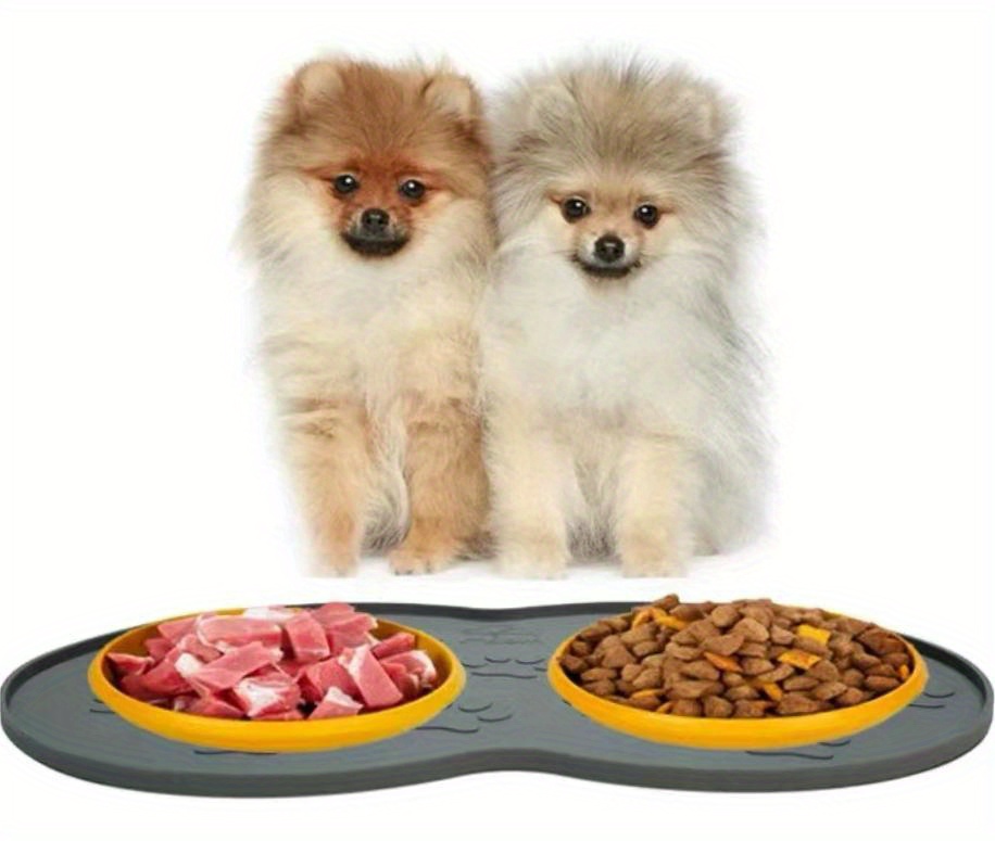 Dog Food Mat Silicone Paw Pattern Dog Feeding Mat Waterproof - Temu