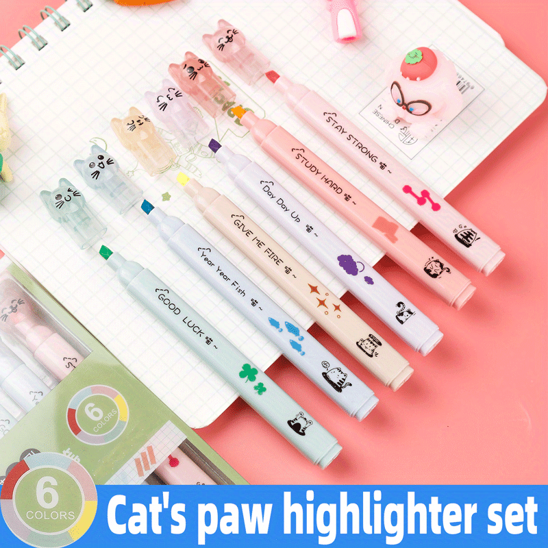 4Pcs/Set Kawaii Colored Maker Pen for Girls Writing Drawing Cute Macaron  Lettering Markers Paint School Art Supplies Stationery
