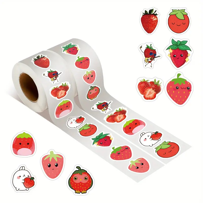 Strawberry Stickers Roll For Boys Girls Teens diy Decoration - Temu