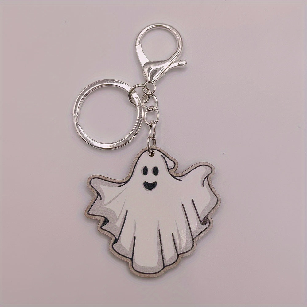 Cat Ghost Bag Charm Keychain 