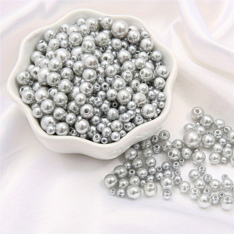 Candy Colored Straight Hole Imitation Pearls Round Beads - Temu United ...