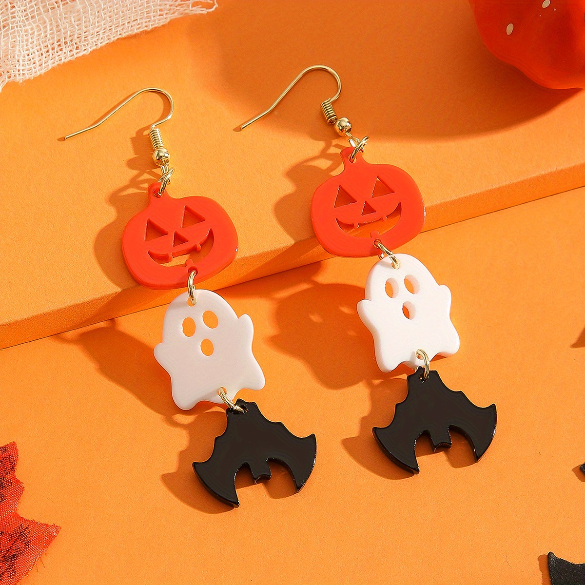 Pumpkin store dangle earrings