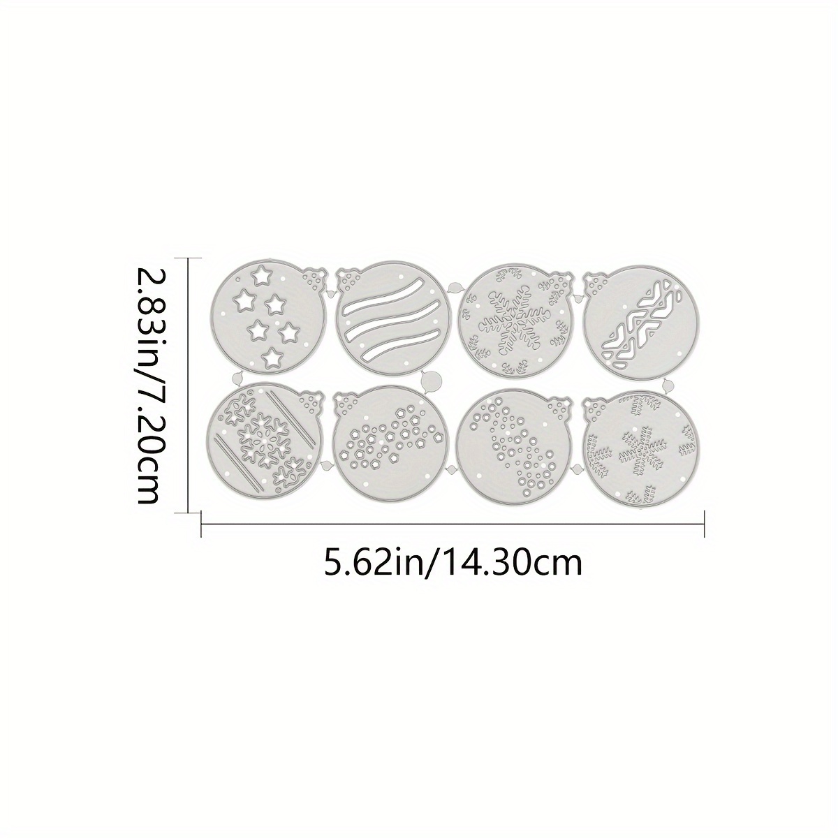 Image of Metal Cutting Dies Christmas Balls Embossing Stencil Template Scrapbooking Card Making Mold Photo Album Arts Crafts Tools, Christmas, Halloween