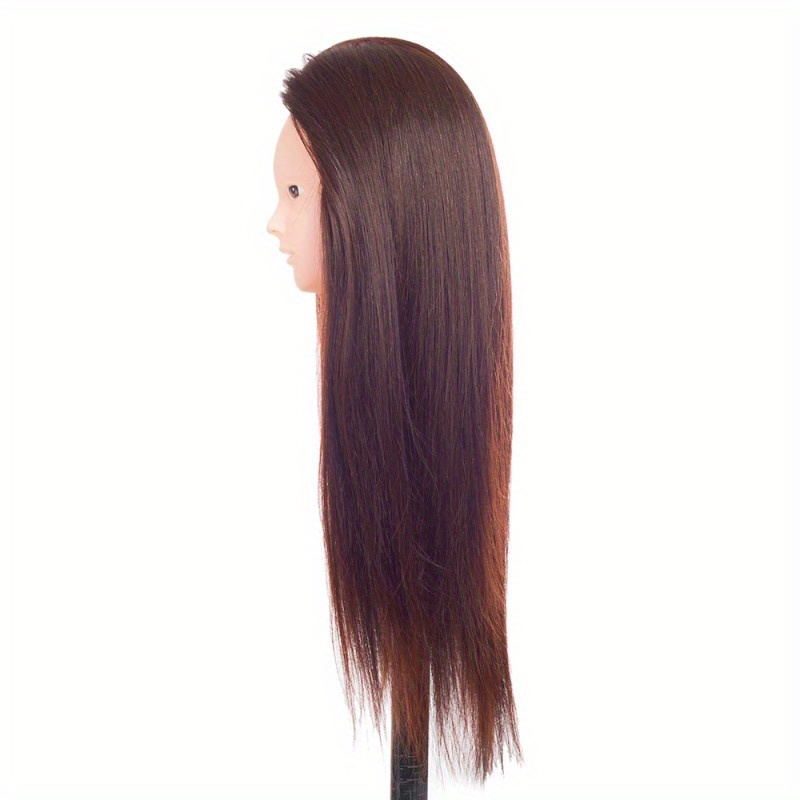 Long Hair Mannequin Head With 85%real Hair Hairdresser - Temu
