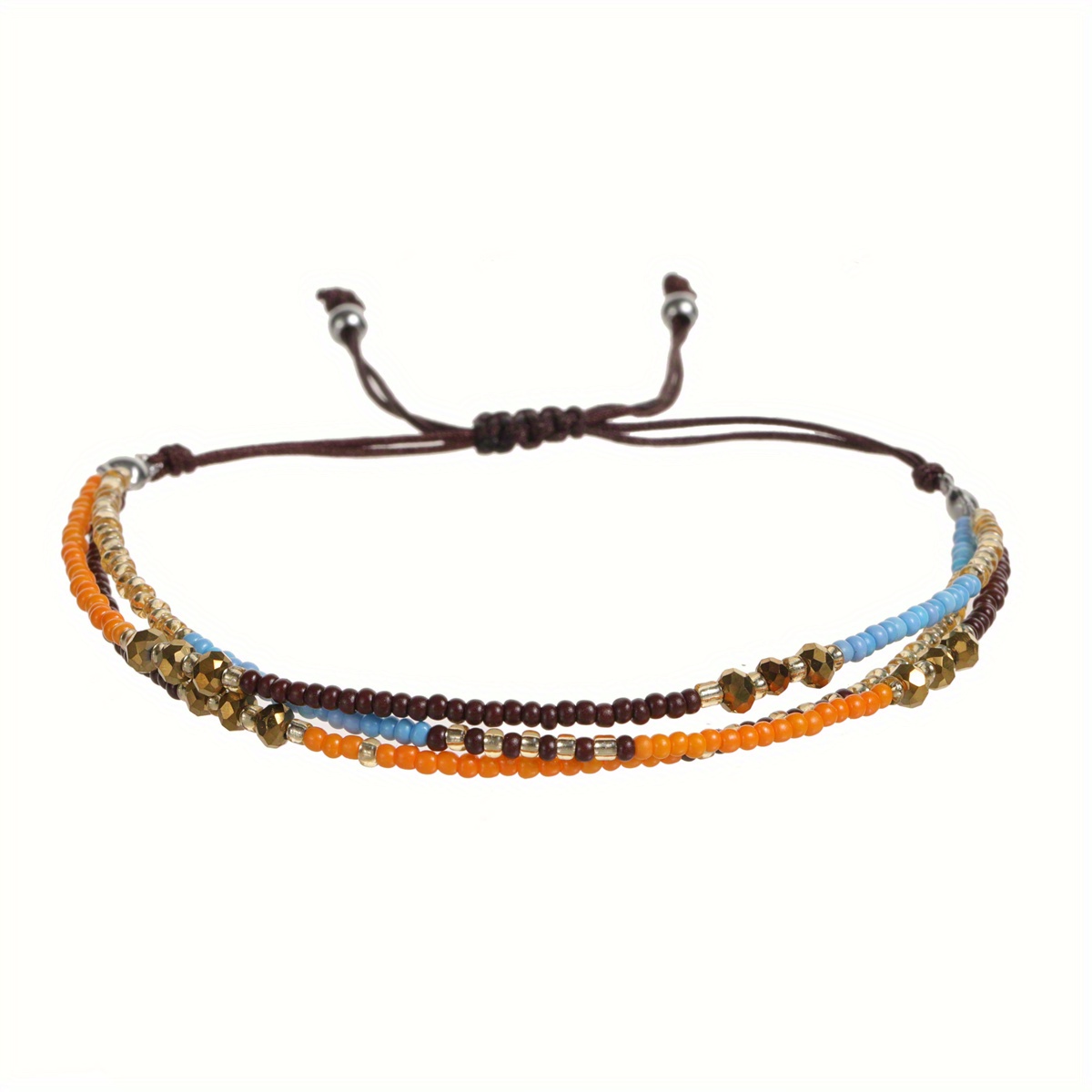 Multilayer Seeds Bead Bracelet For Men Boho Summer Surf Simple