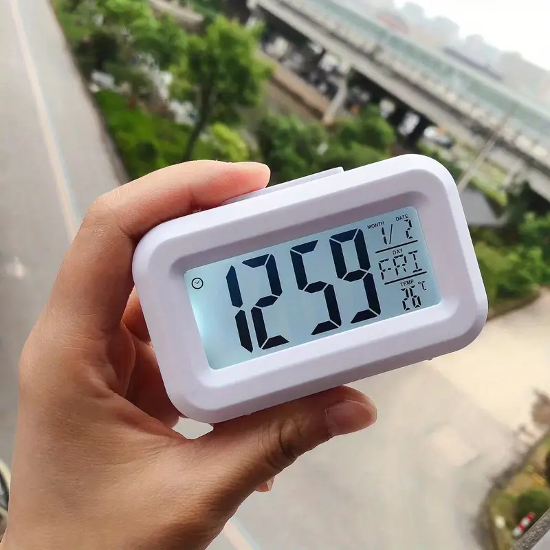 Mini Simple Clock Digital Alarm Clock Thermometer - Temu