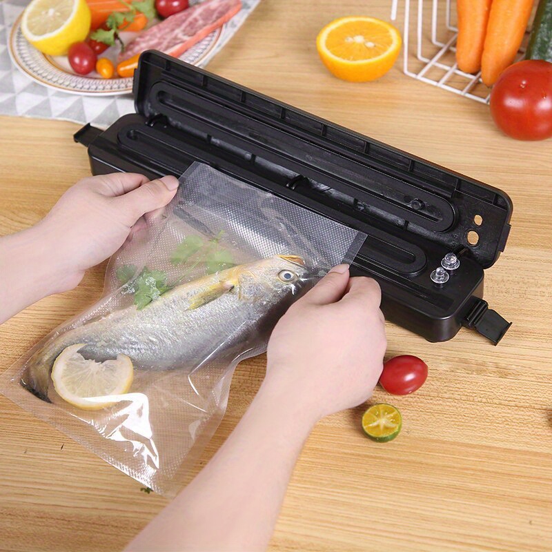 Vacuum Sealer With Bag For Food Storage Air Sealer For Vacuum Low  Temperature Cooking And Food Storage, With Vacuum Seal Bags, Portable Home  Travel Food Storage Seal - Temu