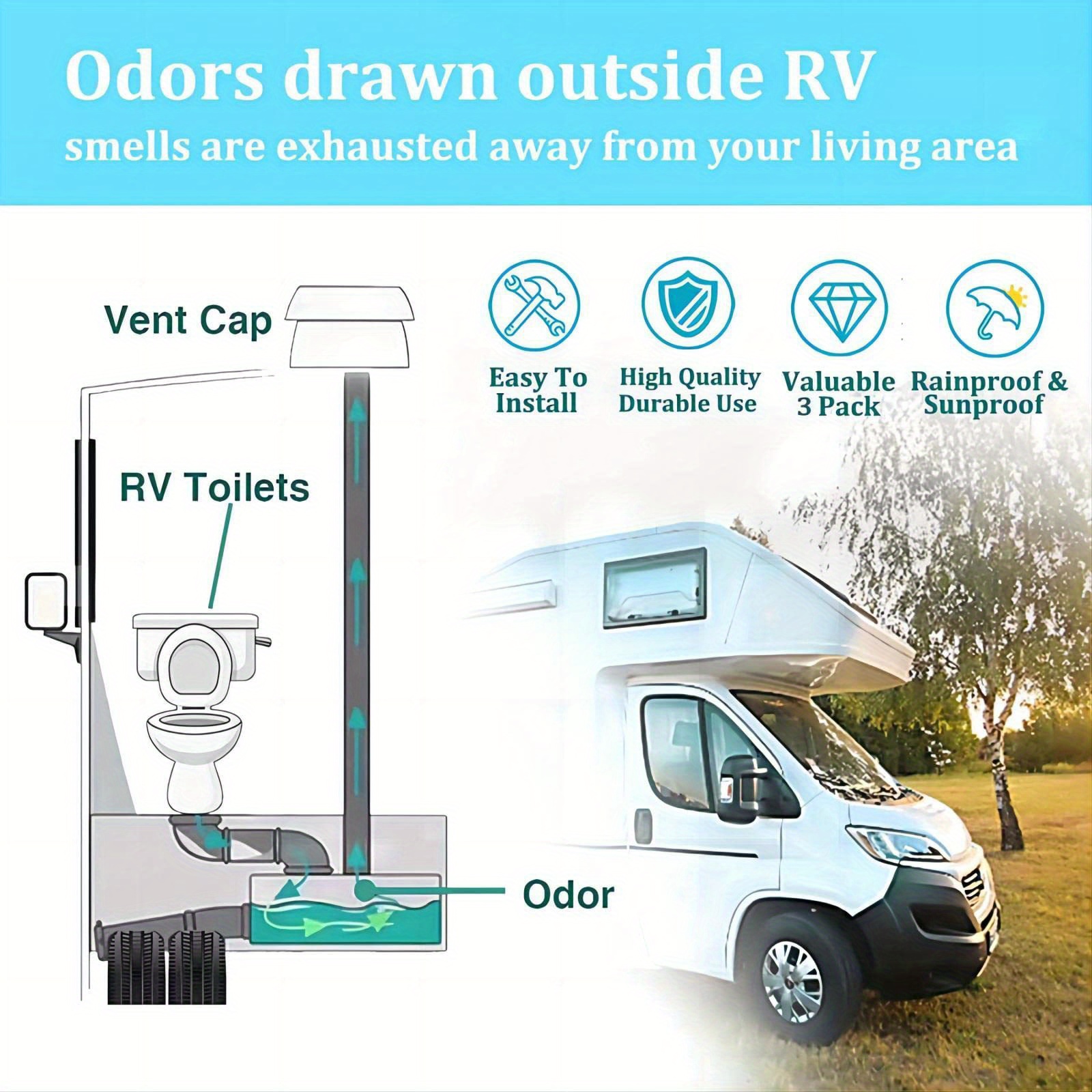 Rv Plumbing Vent Caps With Screw Camper Vent Cap Replacement For Rv