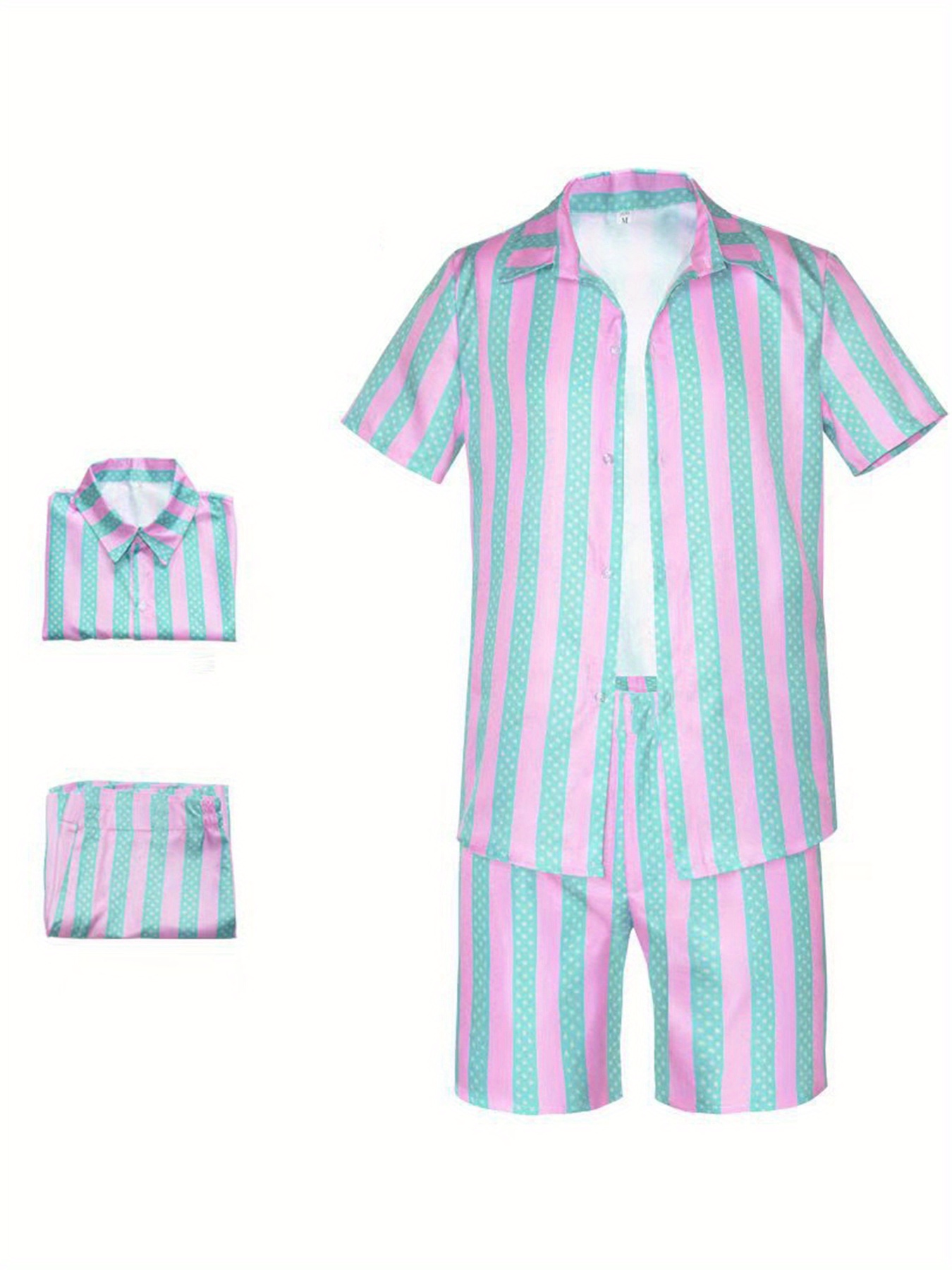 Men's Cosplay Beach Costume Suit Shirt Shorts Doll Costume Temu