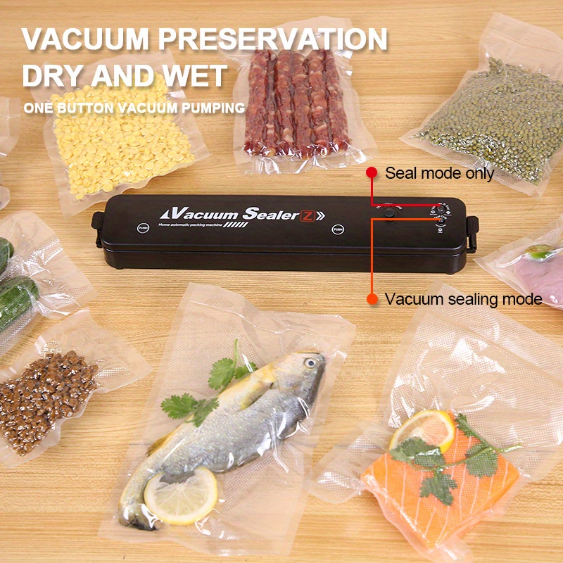 Vacuum Sealer With Bag For Food Storage Air Sealer For Vacuum Low  Temperature Cooking And Food Storage, With Vacuum Seal Bags, Portable Home  Travel Food Storage Seal - Temu