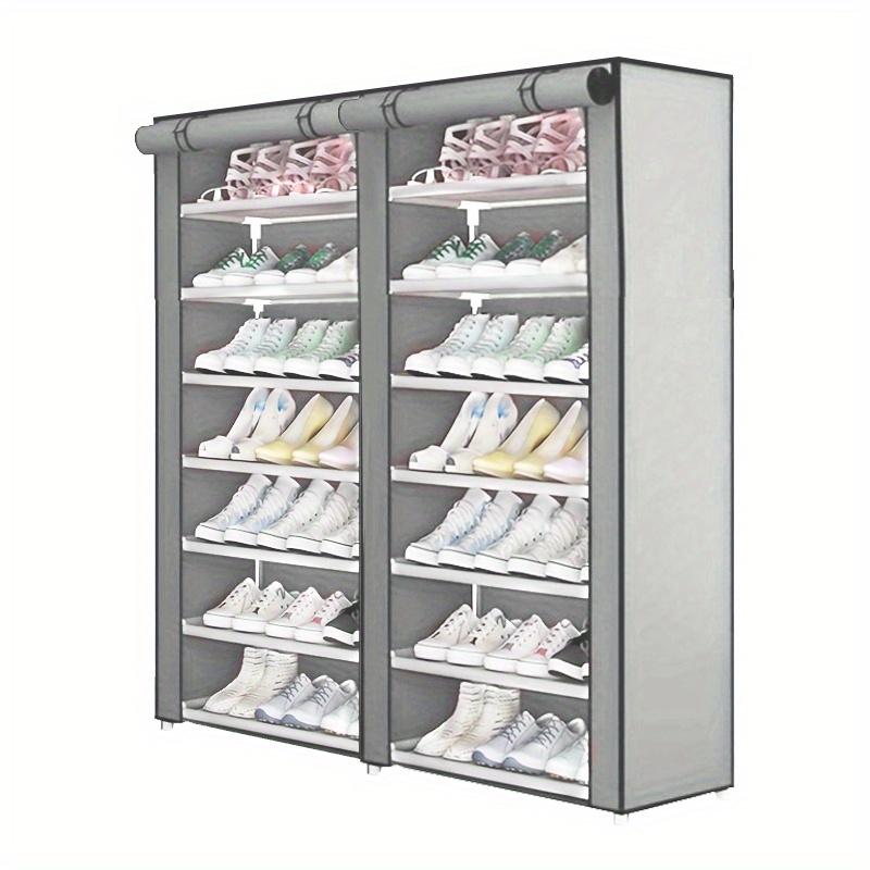 Large Capacity Shoe Storage Rack Dustproof Multi layer Space - Temu