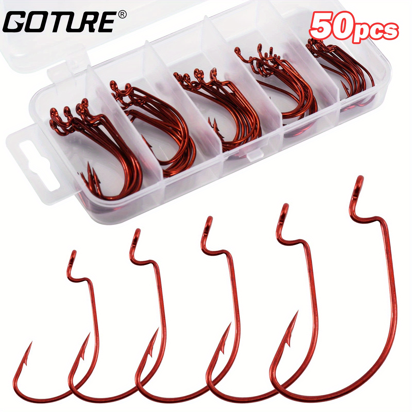 30pcs Golden Fishing Hooks, High-Carbon Steel Barbed Fishing Hook, Classic  Fine Wire Point Bent Hook, Suitable For Small Fish