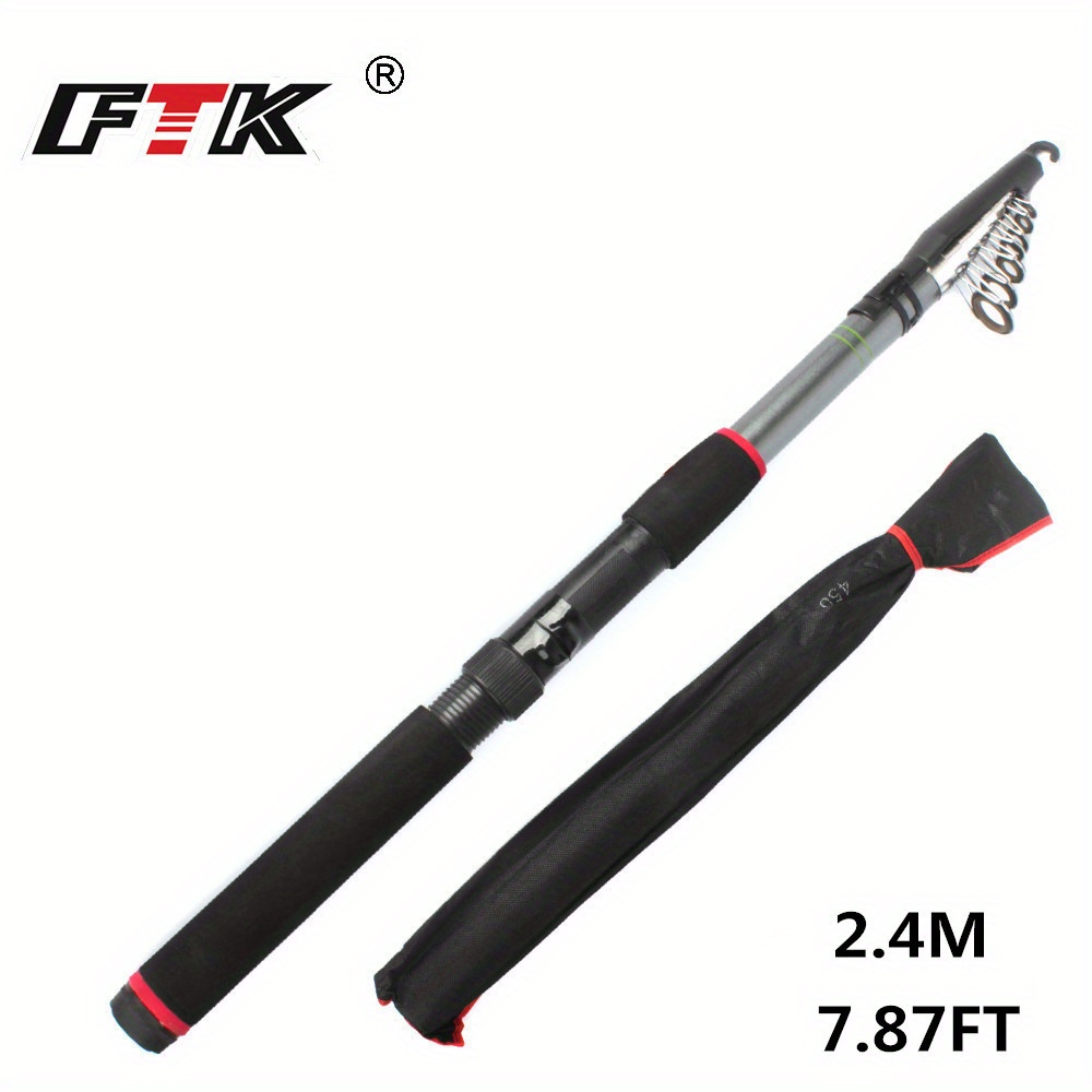 Ftk Mini Hand Fishing Rod Telescopic Carbon Fiber Fishing - Temu