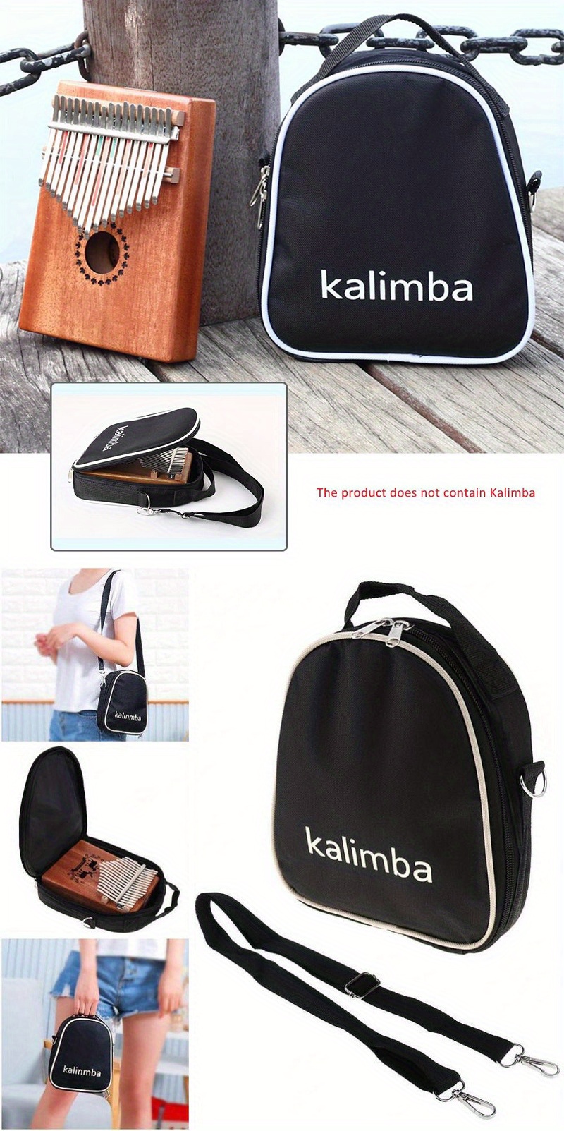 Kalimba Bag Thumb Piano Mbira Soft Case Shoulder Portable Temu