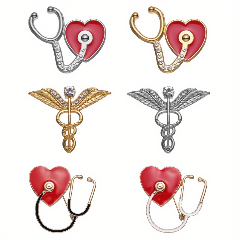 Medical Supplies Enamel Lapel Pins Badges Jewelry Cartoons Doctor Avatar  Brooches Mini Stethoscope Gothic Electrocardiogram Pins - AliExpress