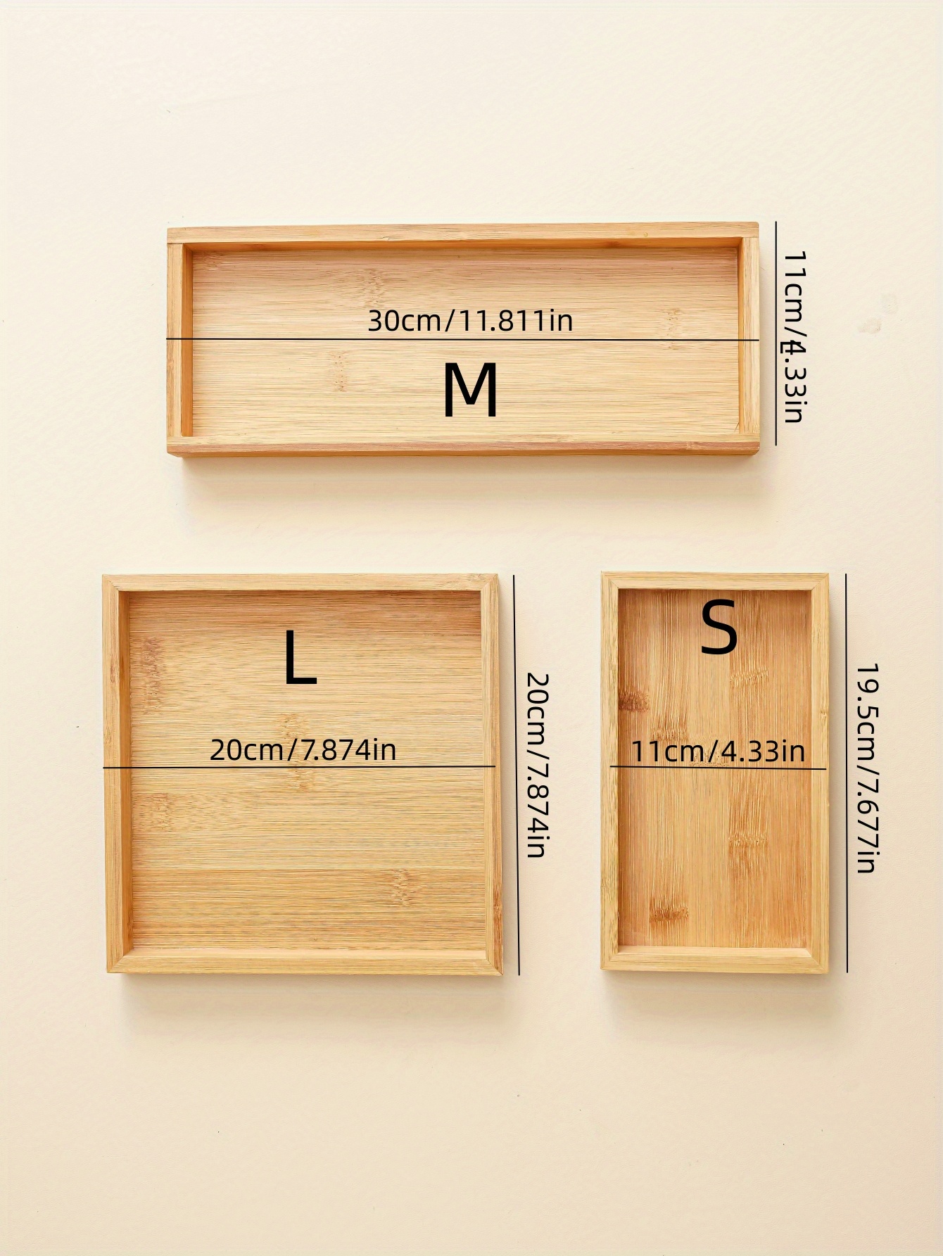 1 шт. поднос из бамбукового дерева для украшений, поднос для хранения украшений 7 874 дюйма 20 811 дюйма 30 см 7 677 дюйма 19,5 см детали 1