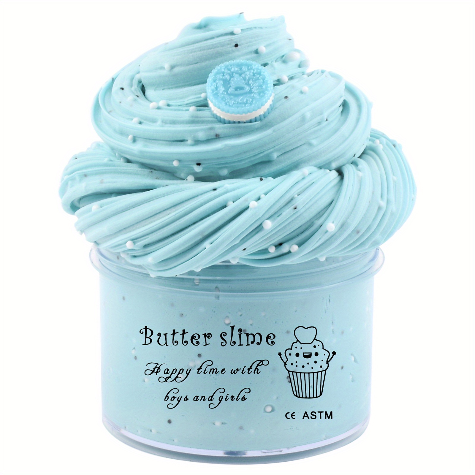 Butter Slime Kit Blue White Slime Toy Soft Diy Toy Christmas - Temu