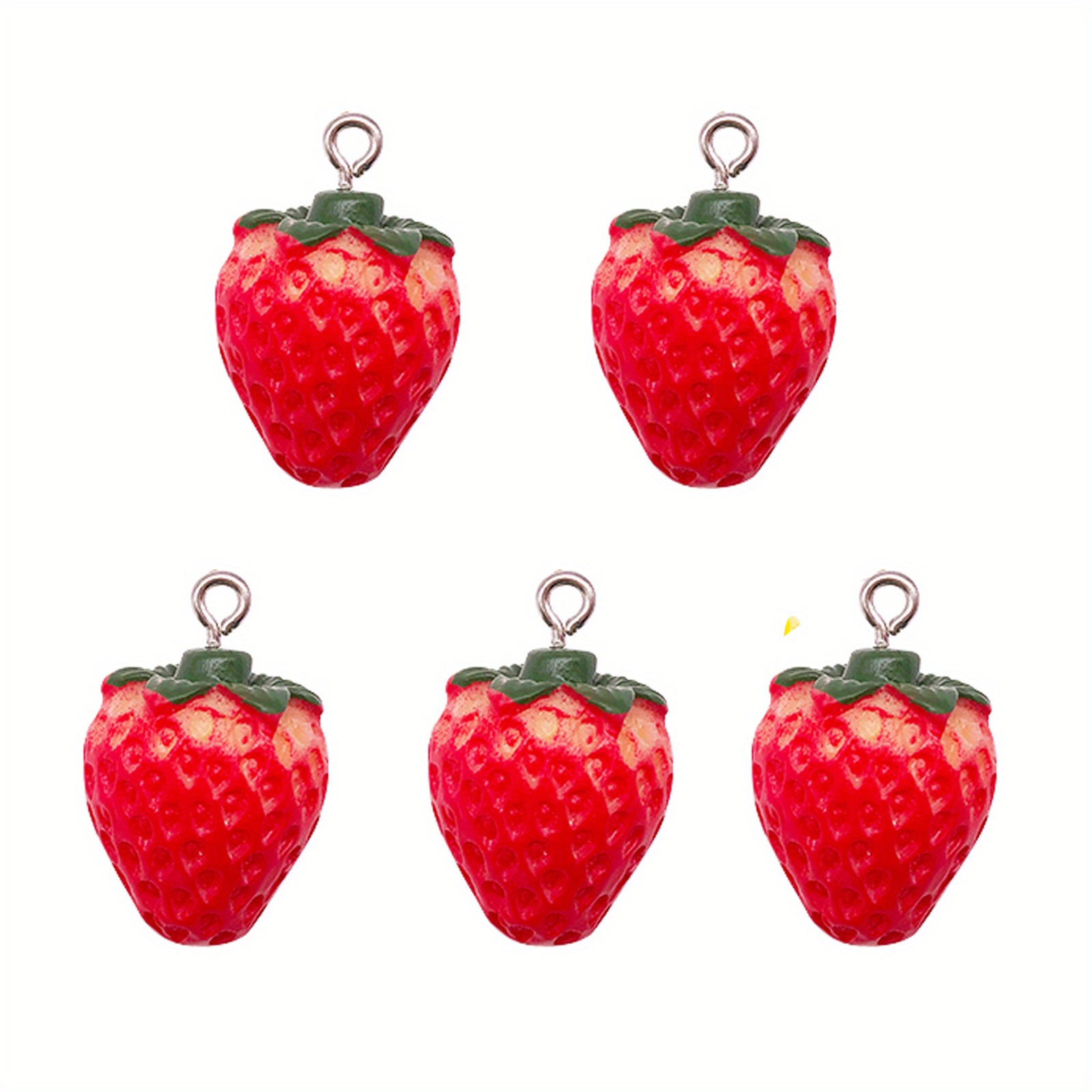 5/18pcs Mixed Resin Charms Imitation Food Fruit Series Cotton Candy Heart Shapes Pendants for Jewelry, Jewels Making DIY Earring Necklace Pendant