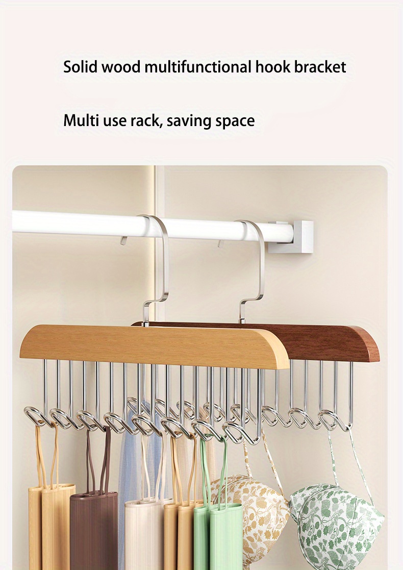 Wooden Sling Hanger Multi functional Underwear Vest Storage - Temu