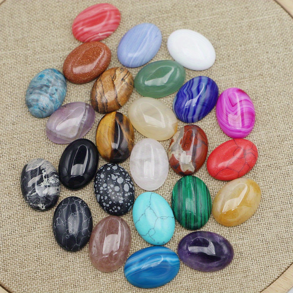 20 шт. натуральных камней овальной формы, синтетические полусамоцветы для домашних украшений, детали 2