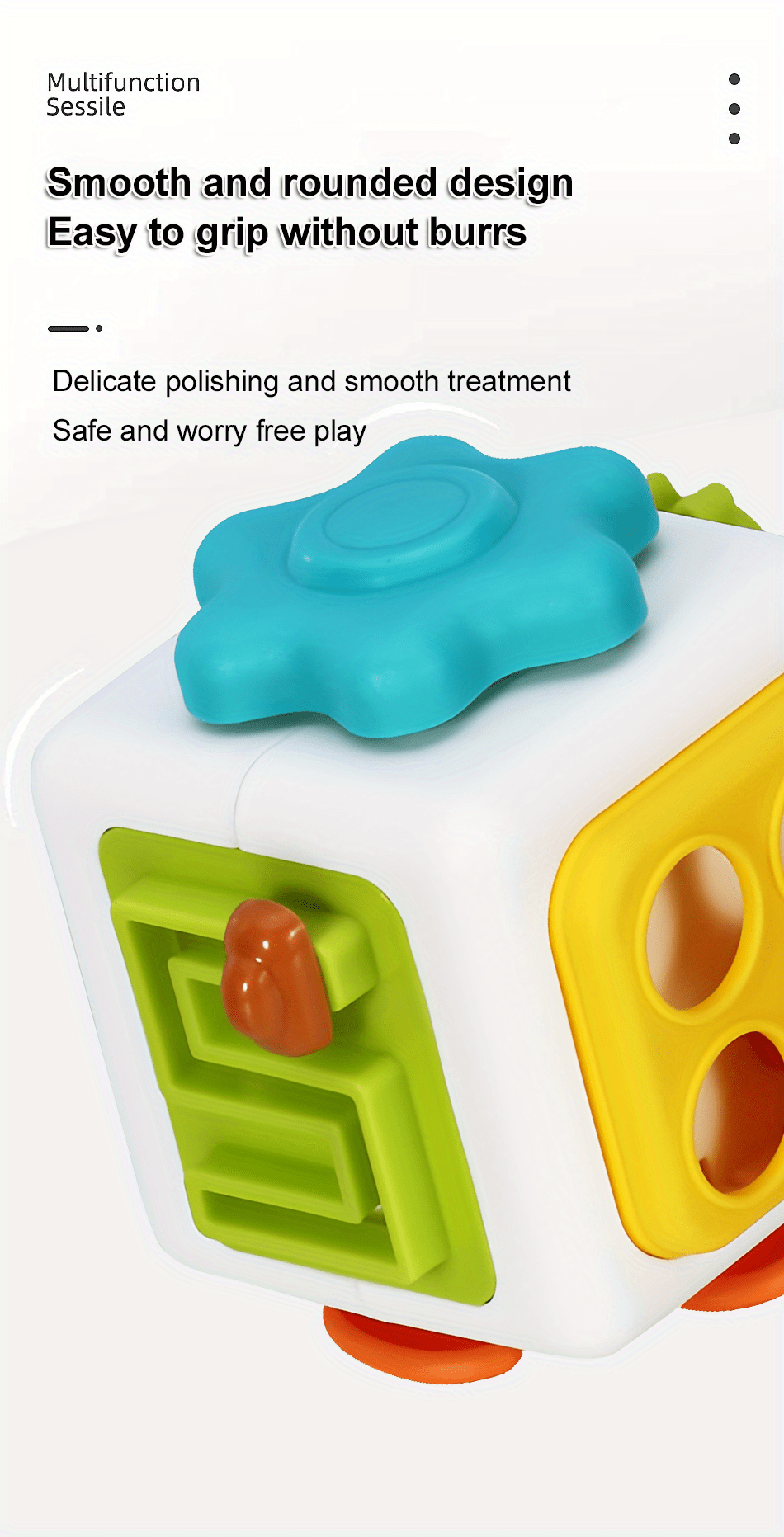 Activity Cube, Suitable For Children's Busy Cube, Baby Sensory Busy Travel  Learning Toys, 6-in-1 Montessori Early Childhood Education Learning Toys, A