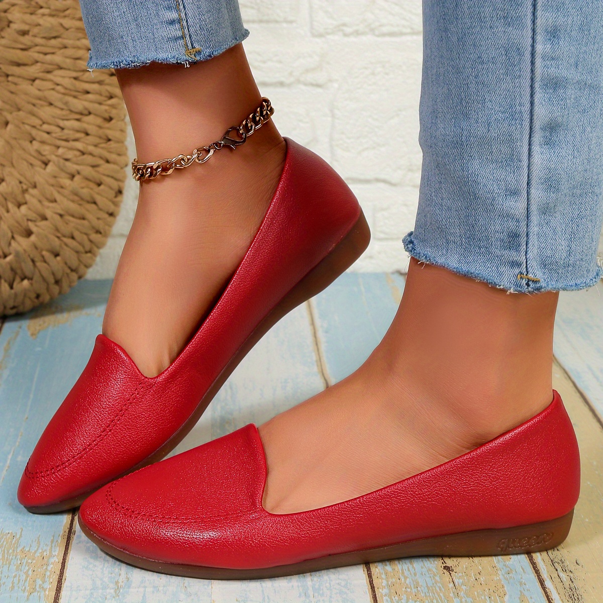 Red bottom ballet on sale flats