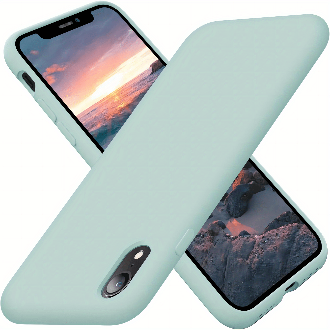 Funda silicona CALIDAD para iphone XR verde mar