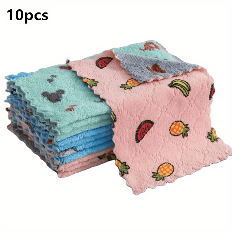 Thickened Coral Fleece Dishwashing Cloths Non shedding - Temu