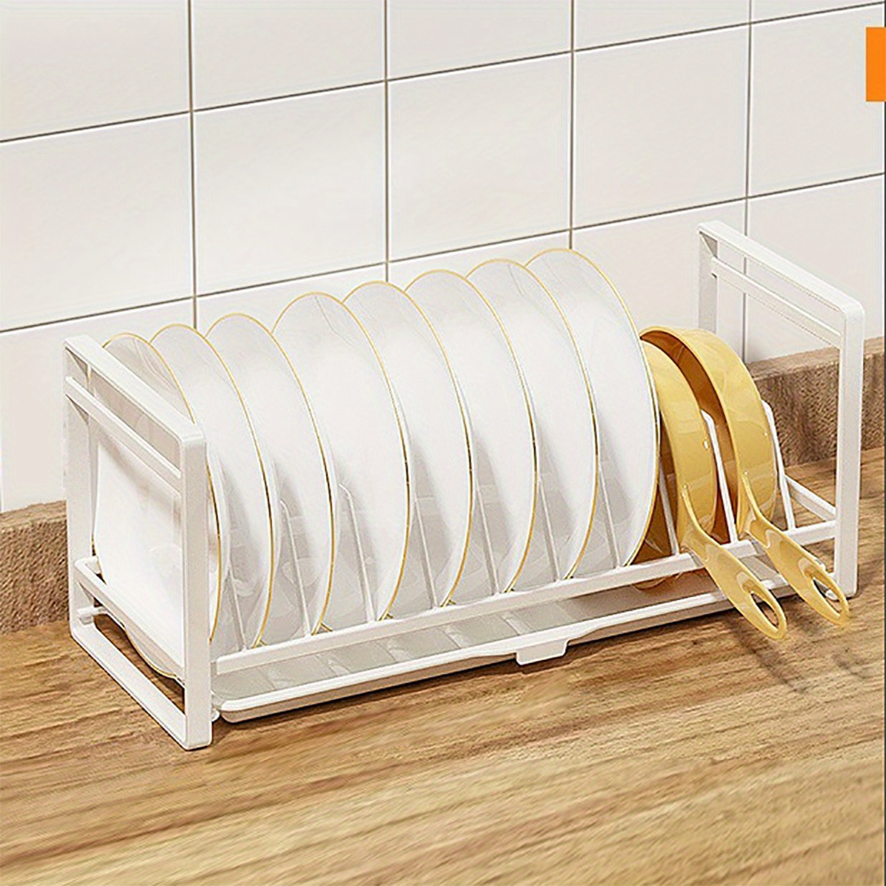 Aluminum Dish Drainer Rack Wall Mounted Plate Holder Drying Drainboard  Organizer
