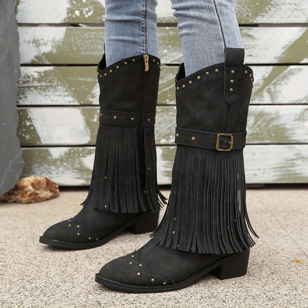 Old west clearance fringe boots