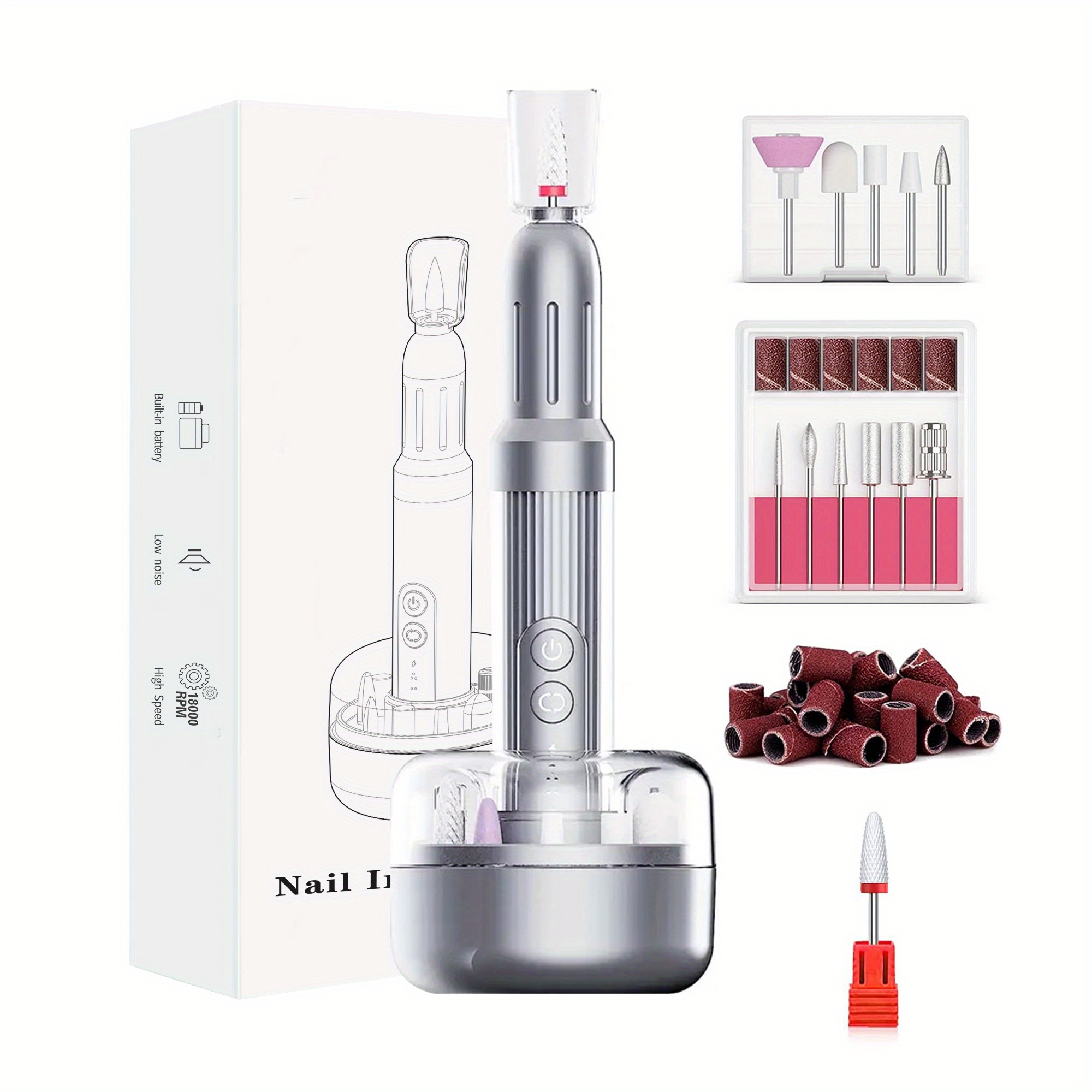 Yokefellow Electric Nail Drill Machine 35000rpm Professional Electric Nail  File Kit For Acrylic Gel Nail Manicure Pedicure Efile - Temu United Arab  Emirates