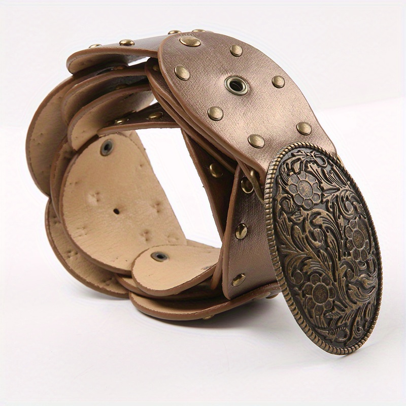 Riveted Moroccan Circle Leather Belt