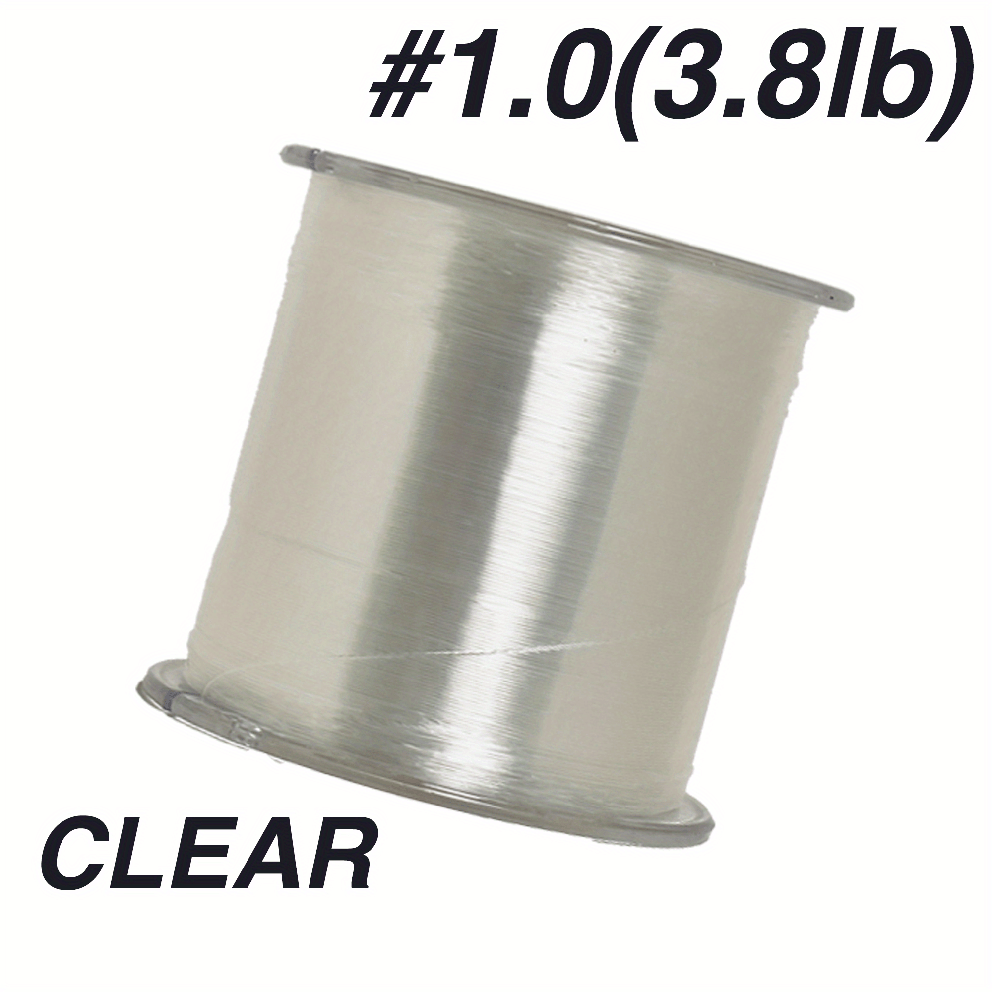 3pcs Monofilament Fishing Line Clear Nylon Sea Fishing .1mm Saltwater and Freshwater, Size: 100m