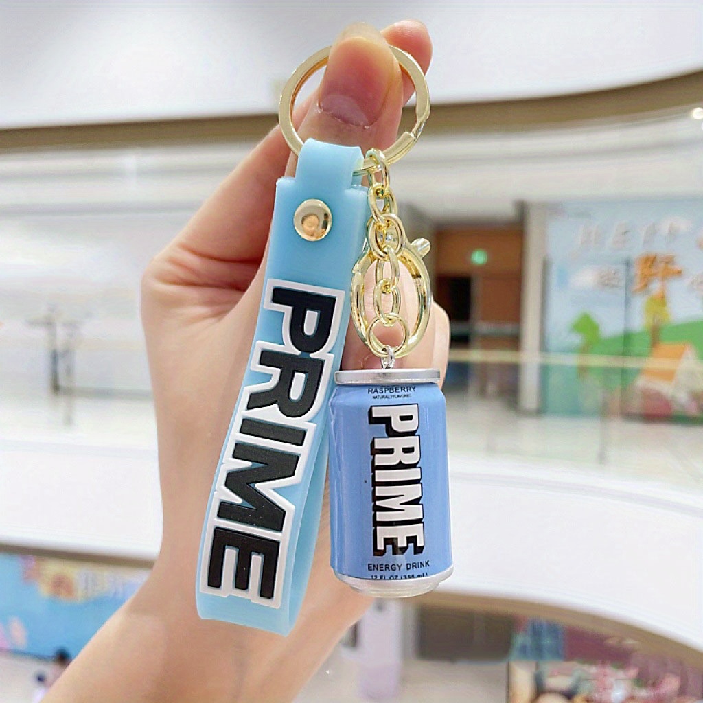 1pc Beverage Bottle Keychain, Soft Rubber Energy Bottle Car Keychain Pendant for Men,Temu