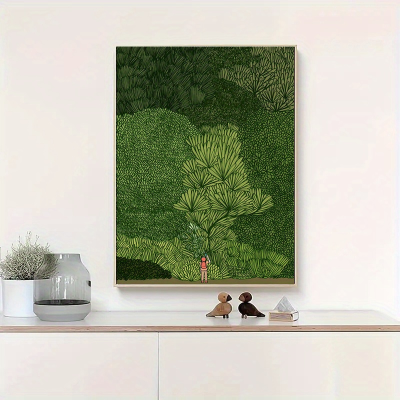 1pc Canvas Print Painting Poster Green Forest Jungle Explore Wall ...