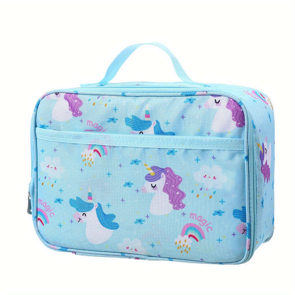 Kawaii Unicorn Rainbow Lunch Bag For Girls Picnic Bag Portable Lunch Box  Bag Kids Large Capacity Thermal Insulation Cooler Lunch Bag Aluminum Foil  Lunch Bag - Temu