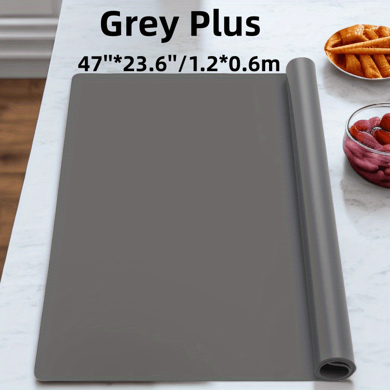 Platinum Food Grade Silicone Mat - Super Large Size - Ideal For Office,  Kitchen, And Gaming - Gray Thick - Temu