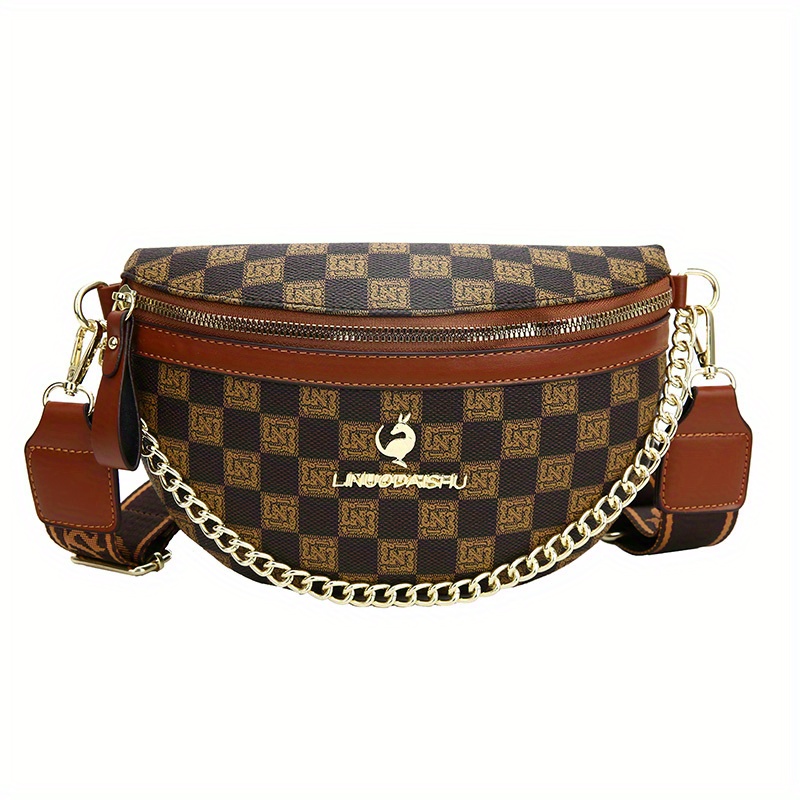 Vintage Letter Patten Chest Bag, Retro Crossbody Sling Bag, Waist Purse & Fanny  Pack For Women - Temu