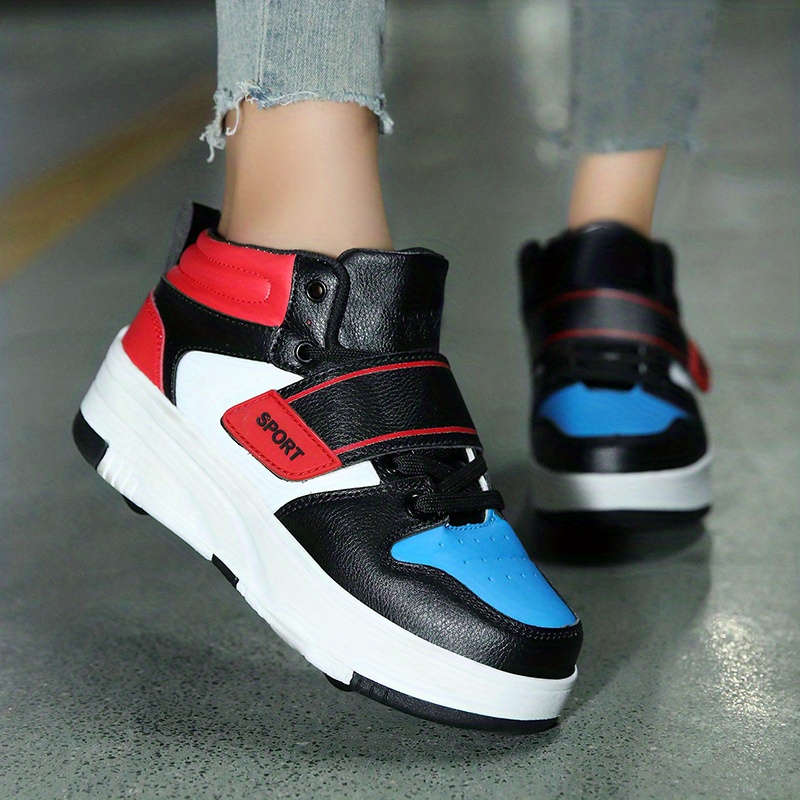 Men Hook-and-loop Fastener Strap High Top Sneakers