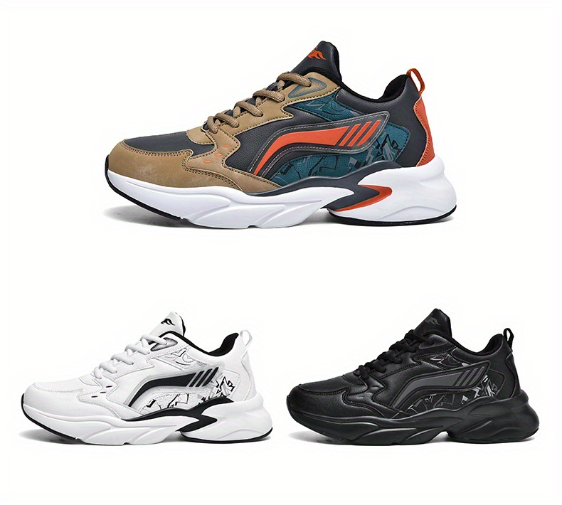 Men'S All-Season Mid-Top Athletic Sneakers - Durable, Shock-Absorbing Running Shoes with Cushioned Support, White & Gray Design, EVA Sole, Fabric Lining, and Comfortable EVA Insole for Casual Wea