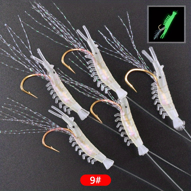Hooks Luminous Bionic Soft Shrimp Skewer Hook Anti - Temu