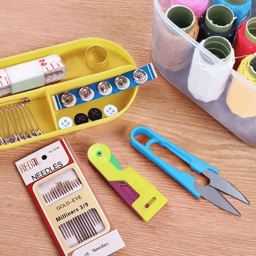 Vintage Sewing Kit - Complete Set with All Essential Tools Perfect for  Beginners and Professionals Ideal for Travel and Home Use