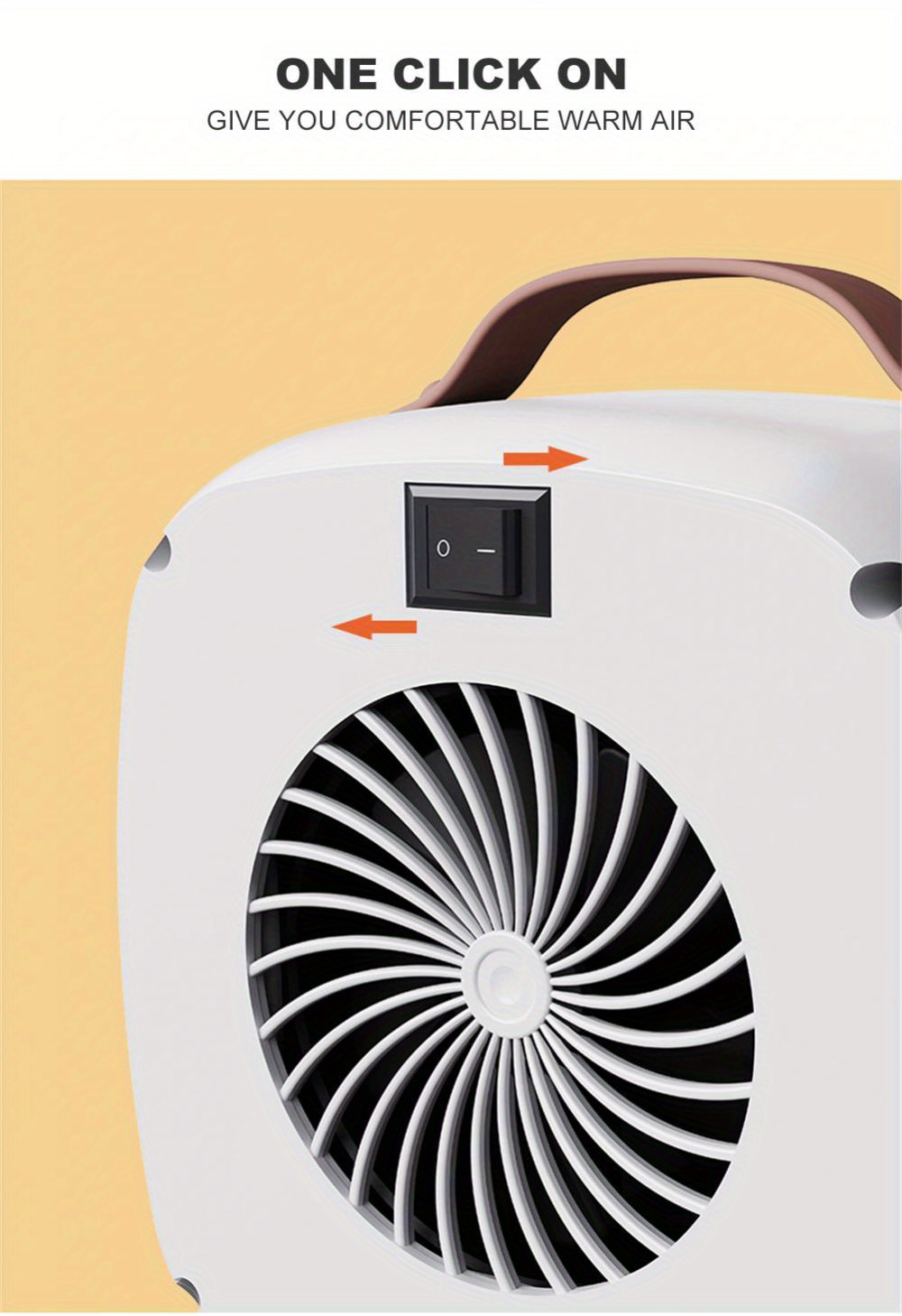 Compre YND-500 Mini Escritorio de Escritorio PTC Calefacción Ventilador de  Calefacción Muto Invierno Aire Calentador de Viento Caliente Calentador  Eléctrico - Verde / Enchufe de la ue en China