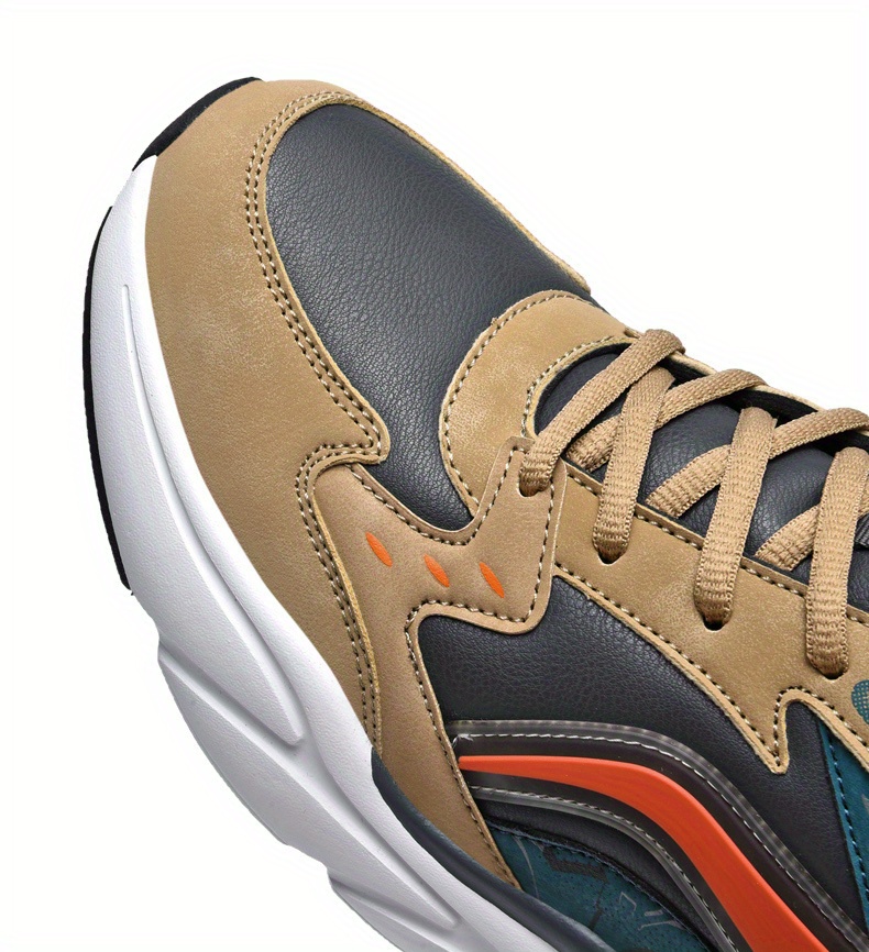Men'S All-Season Mid-Top Athletic Sneakers - Durable, Shock-Absorbing Running Shoes with Cushioned Support, White & Gray Design, EVA Sole, Fabric Lining, and Comfortable EVA Insole for Casual Wea