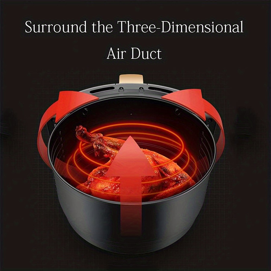 популярный 1шт 4 5л аэрогриль 6 в 1 жаровня духовка 6 программ воздух выпекание дегидрация ротиссери посуда кухонная утварь кухонные аксессуары кухонные вещи небольшая кухонная техника компактная черная праздничный подарок кухонные детали 5
