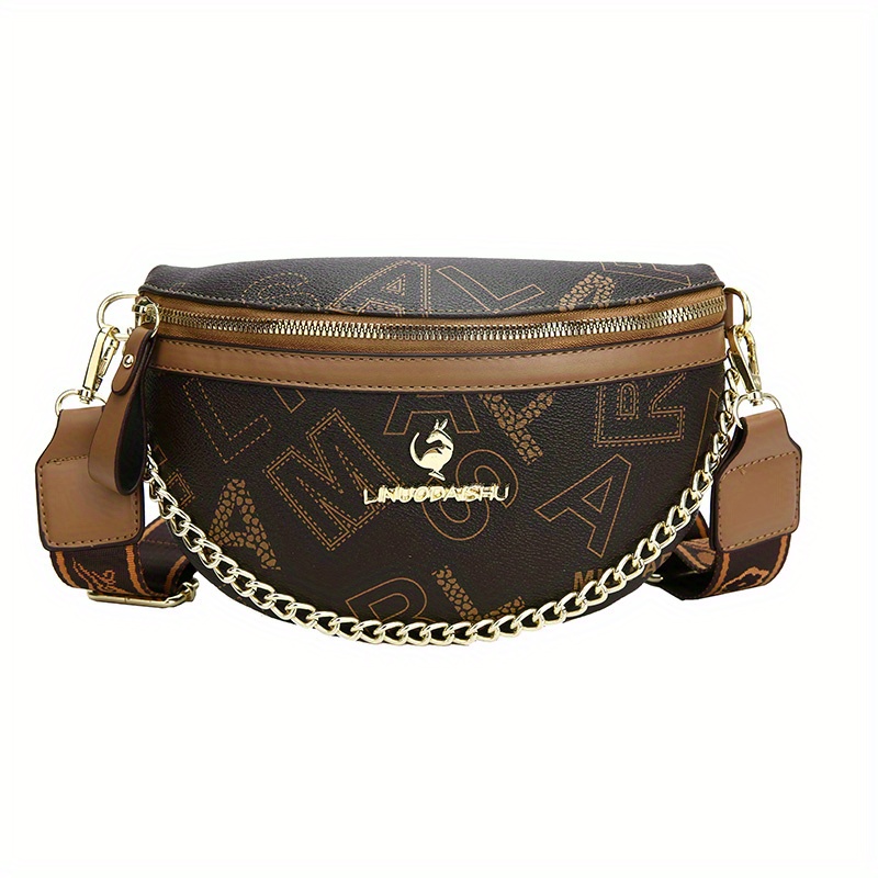 Vintage Letter Patten Chest Bag, Retro Crossbody Sling Bag, Waist Purse & Fanny  Pack For Women - Temu