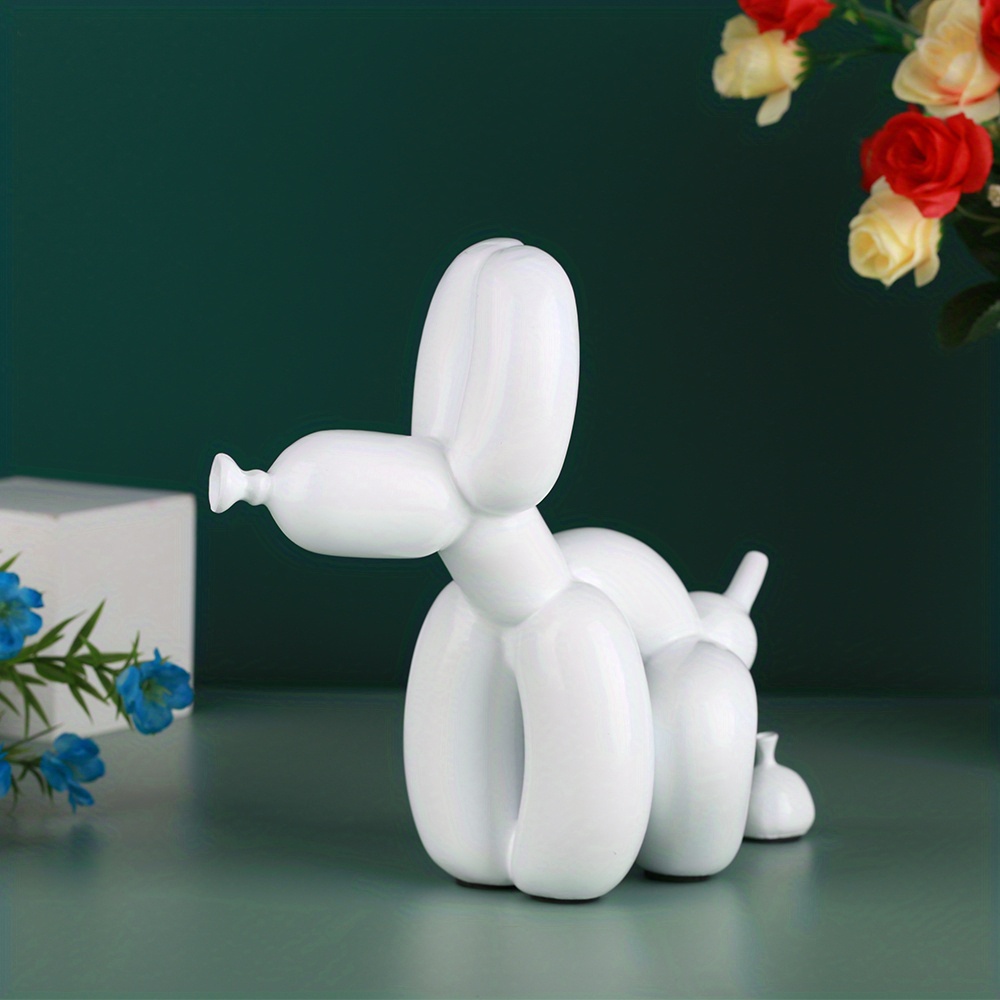  orenm Shiny Balloon Dog Statue, Animal Dog Figurine, Resin Cute  Plating Shiny Balloon Dog Sculpture,Modern Desktop Decoration Dog Statue  Balloon Animal Art Sculpture : Home & Kitchen