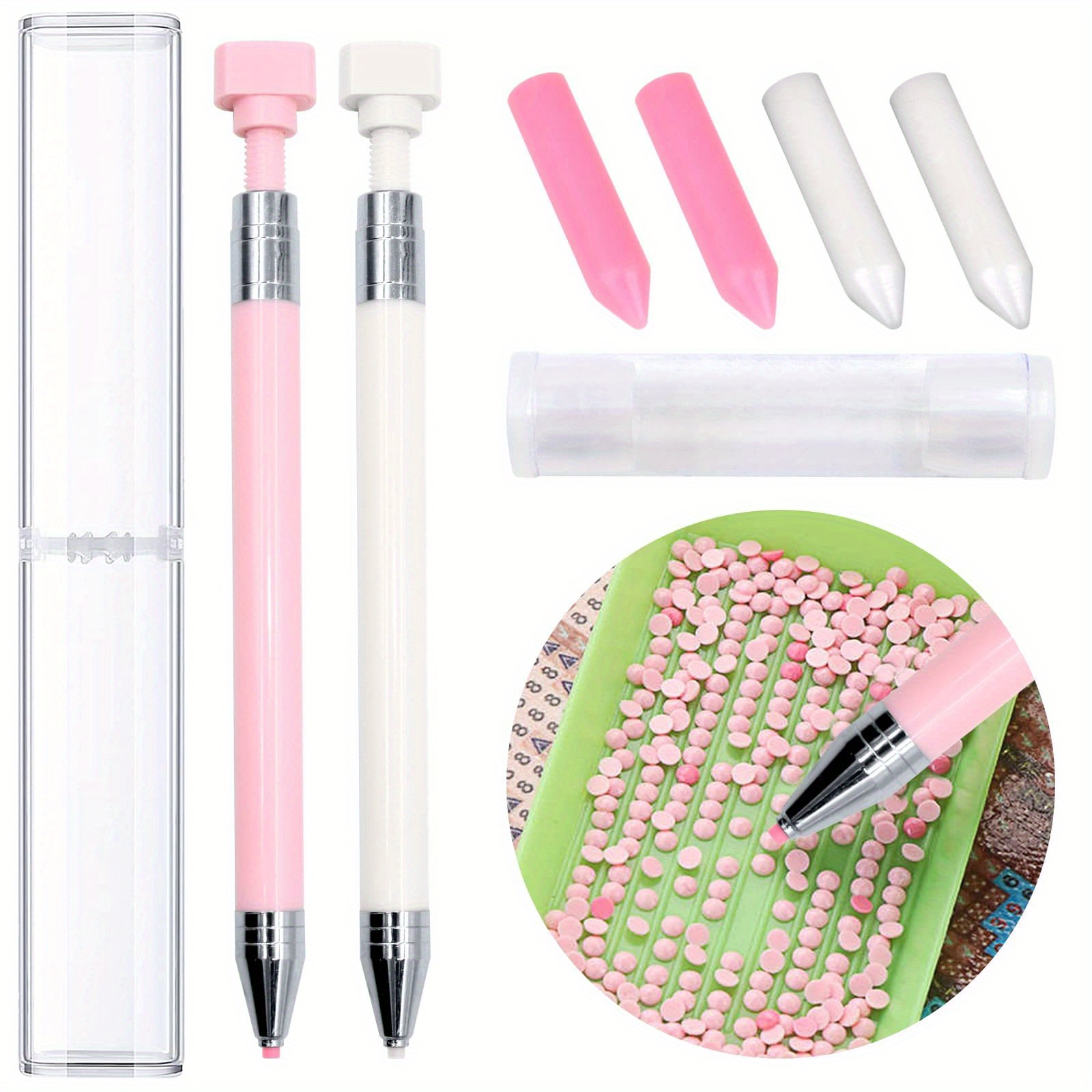 10Pcs Diamond Painting Pencil Wax Dotting Dril Pen DIY Nail Art Accessories  Tool