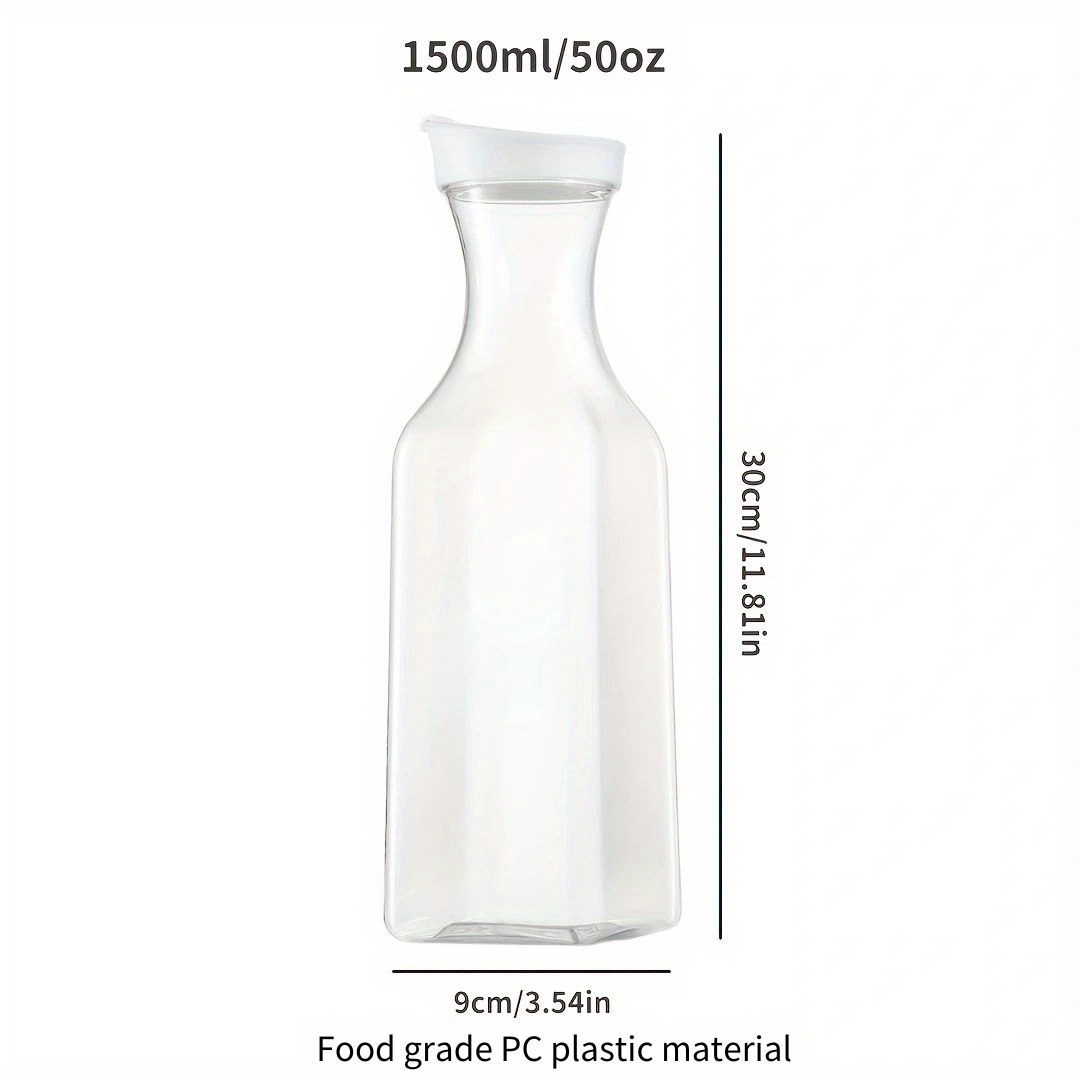 Plastic Carafe With Lid, Clear Juice Bottles, Anti-fall Juice Milk