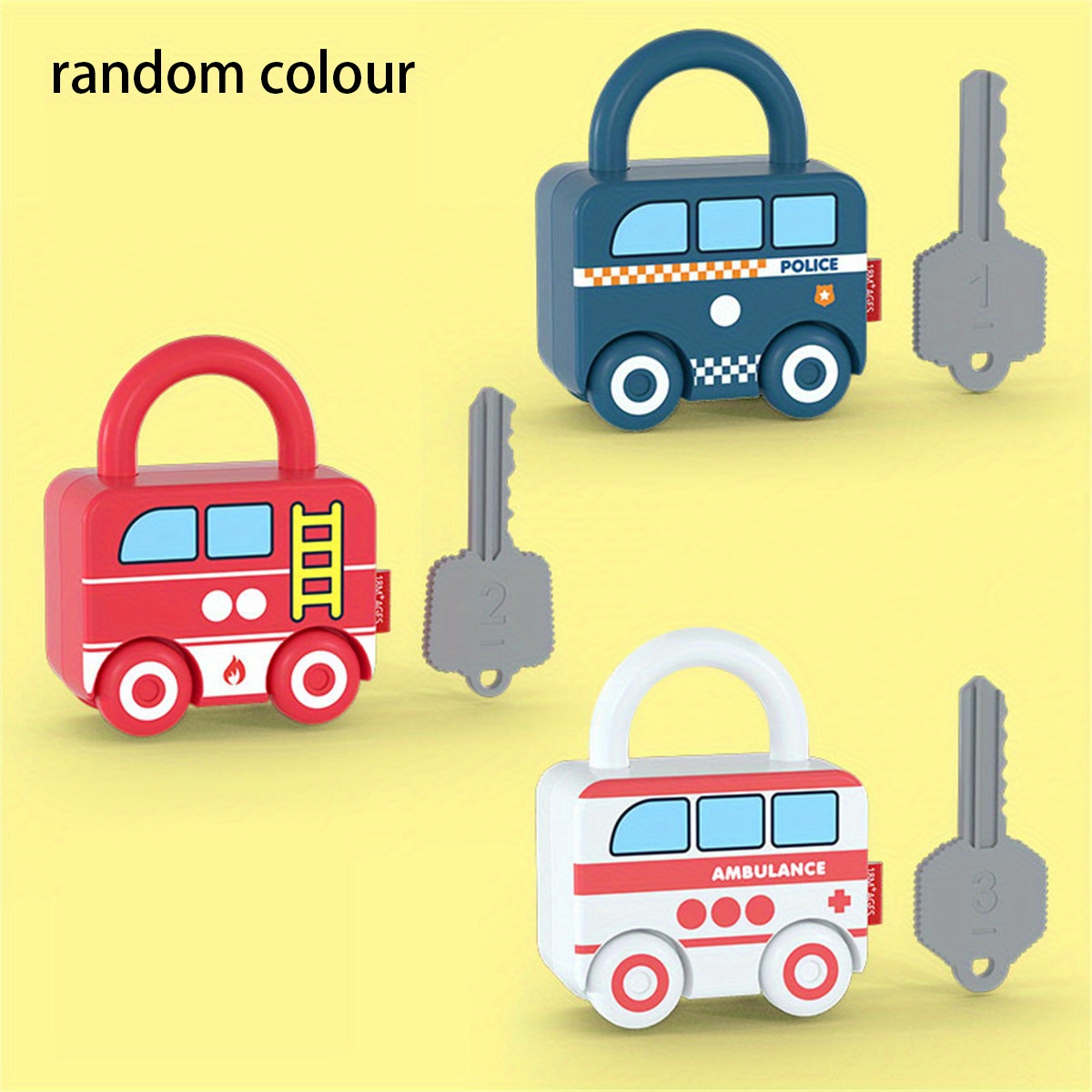 Kids Learning Locks with Keys Numbers Matching & Counting